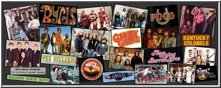 Country Rock and Bluegrass collage